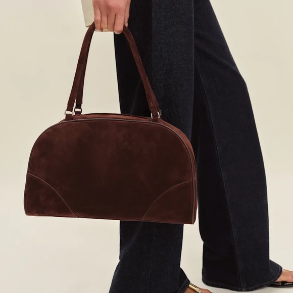 Reformation Arianna Bag brown chocolate suede NWT - Picture 3 of 11